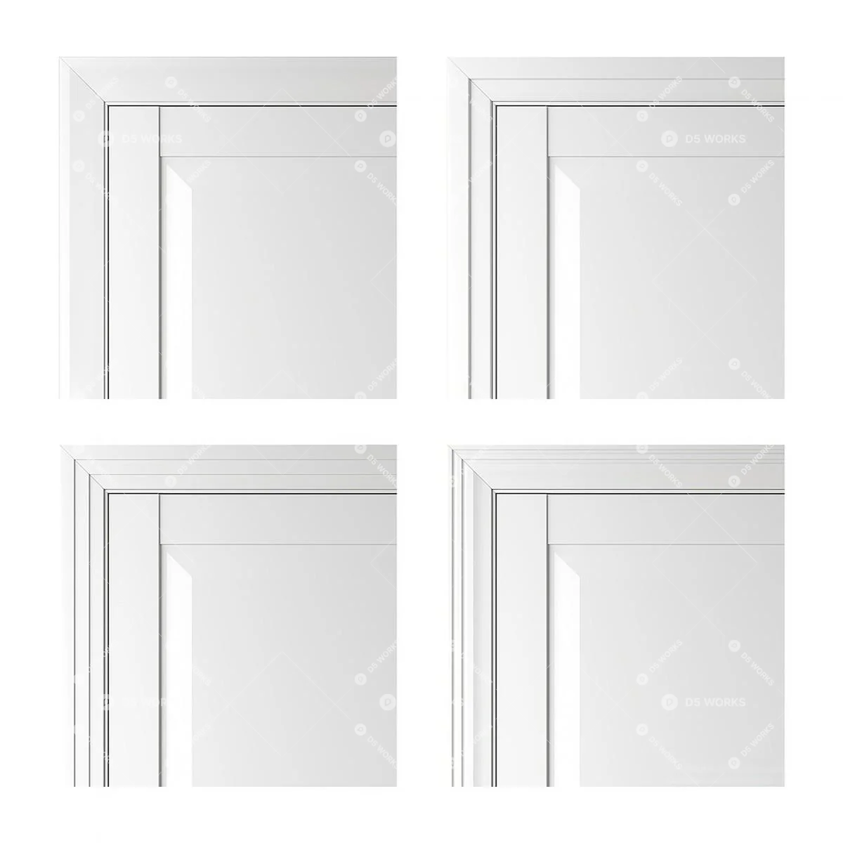 Transitional Door Set 3d model thumbnail 3