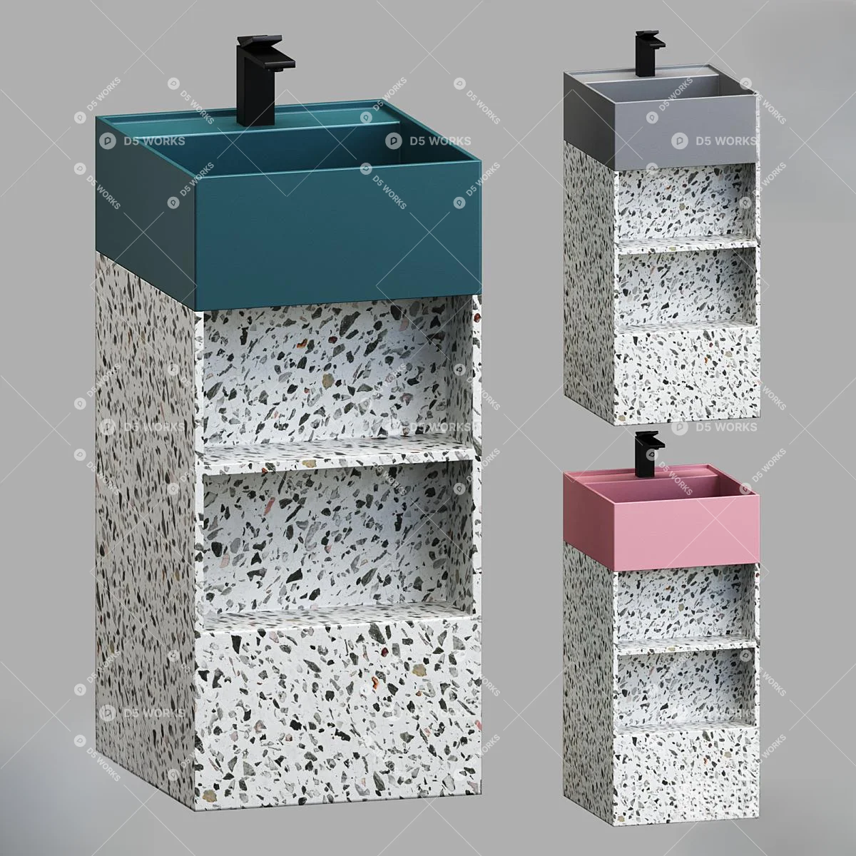 Modern Bathroom Cabinet 3d model thumbnail 4