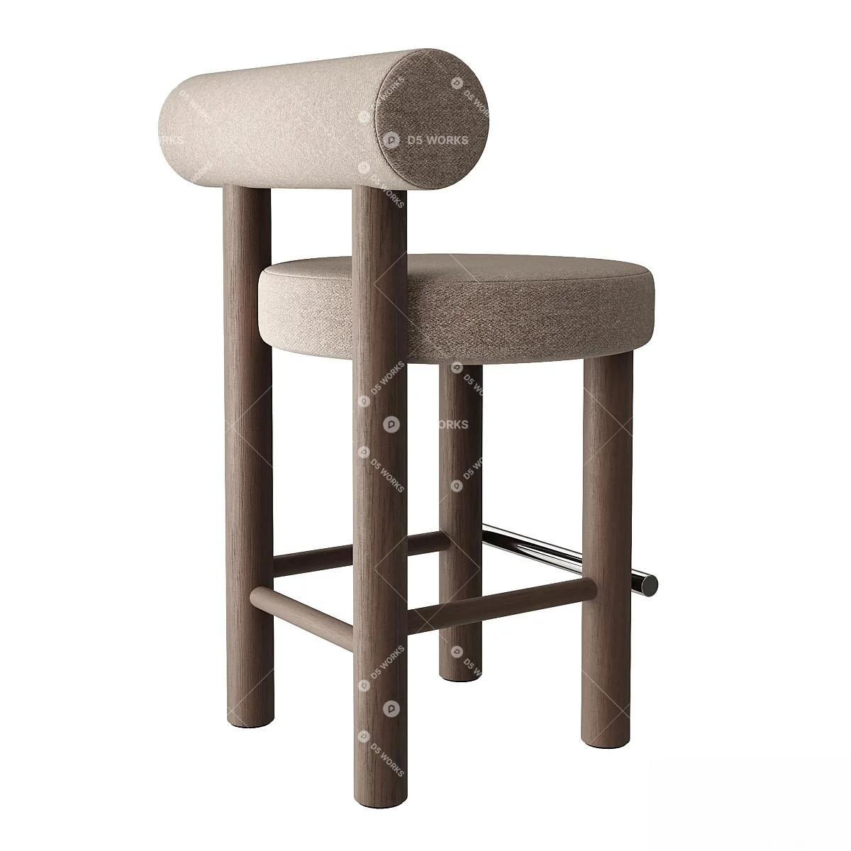 Contemporary Bar Chair 3d model thumbnail 3