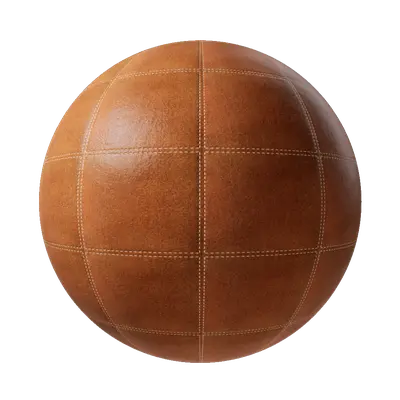 Brown Square Stitched Leather