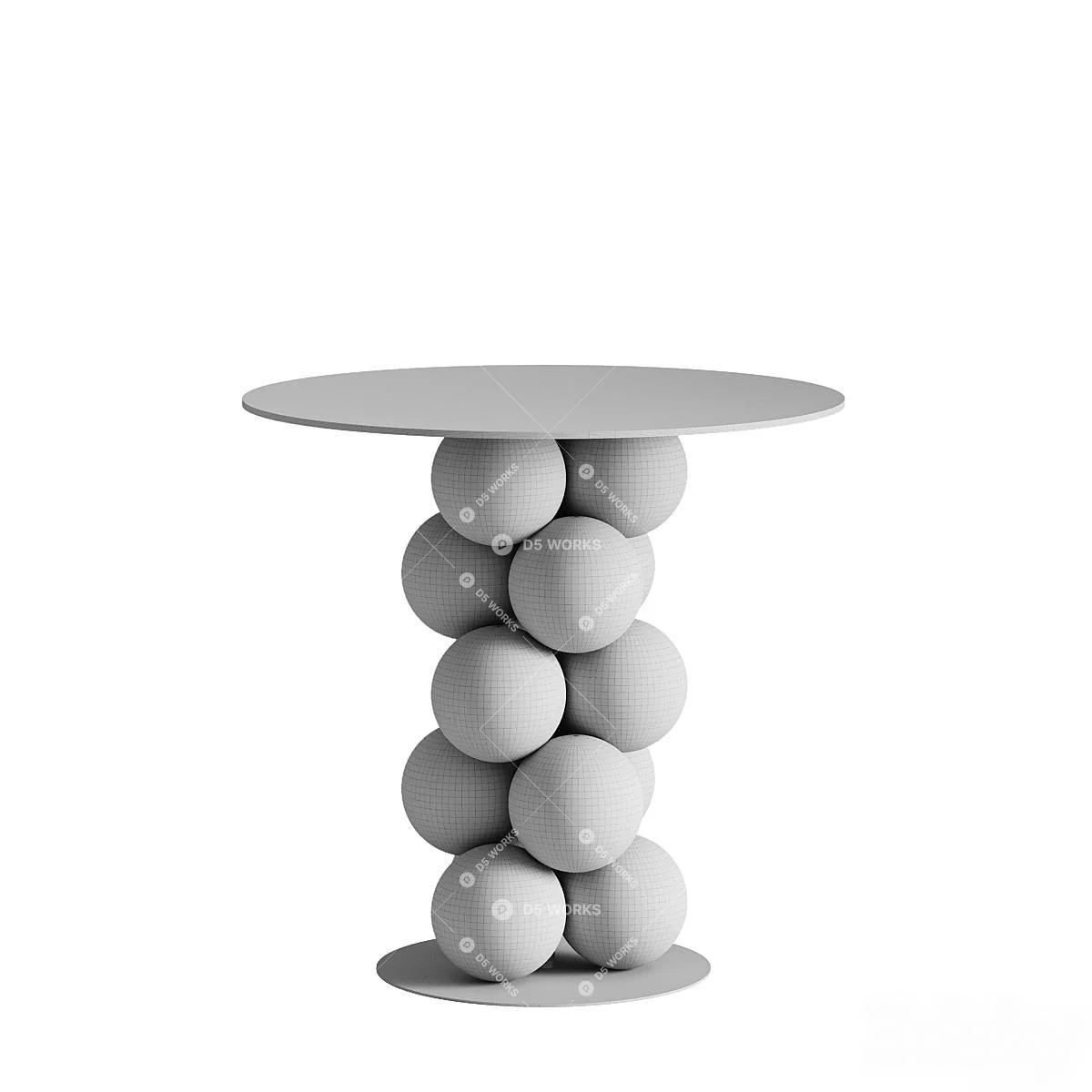 Spherical Stack Side Table 3d model thumbnail 3