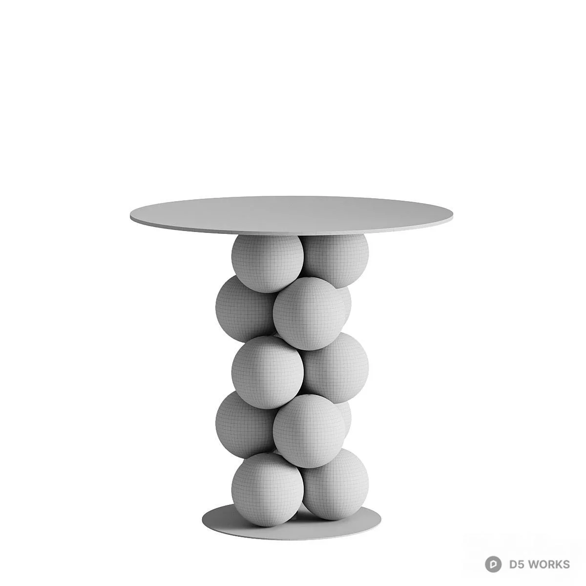 Spherical Stack Side Table 3d model thumbnail 3