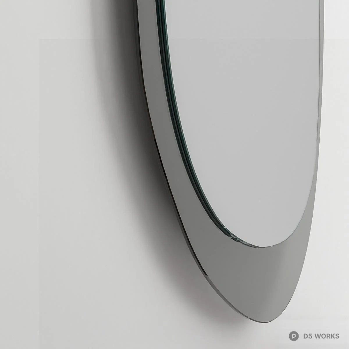 Organic Shape Decorative Mirror 3d model thumbnail 3