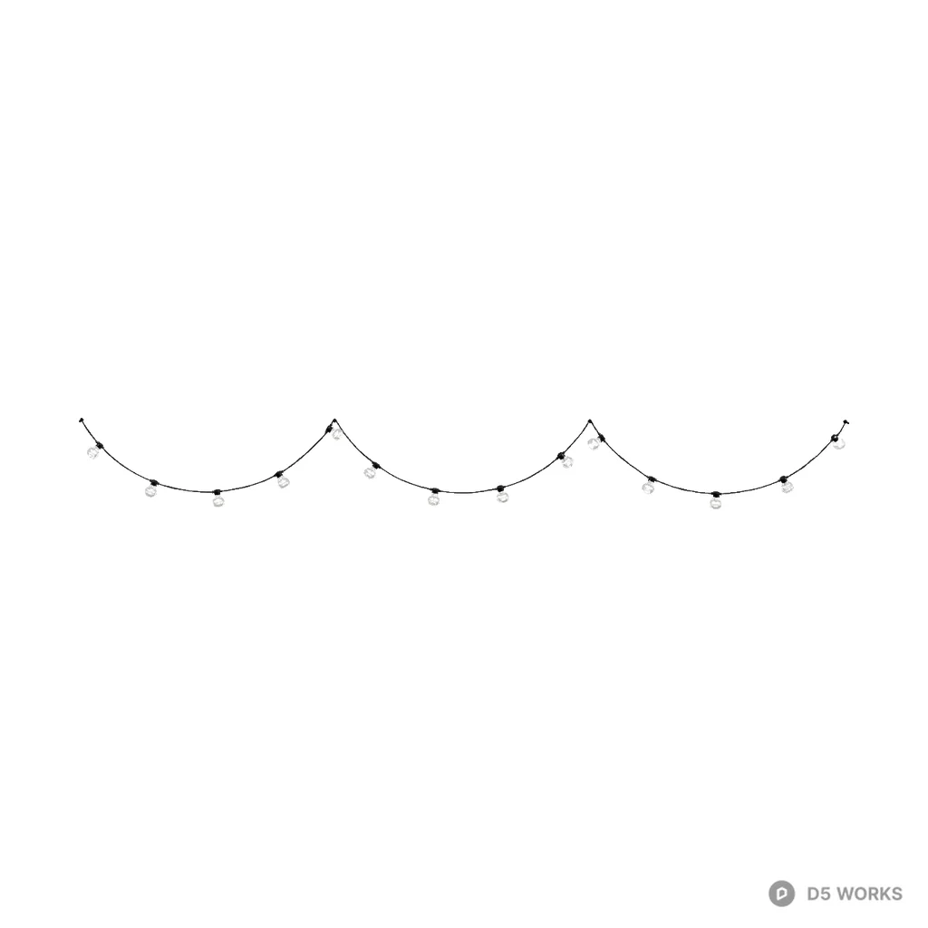 Decorative string lights 04 3d model - Image 1