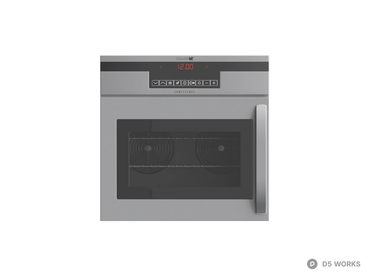 Stainless Steel Oven 3d model thumbnail 2