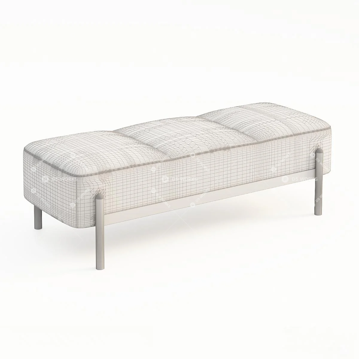 Sofa Stool 3d model thumbnail 3