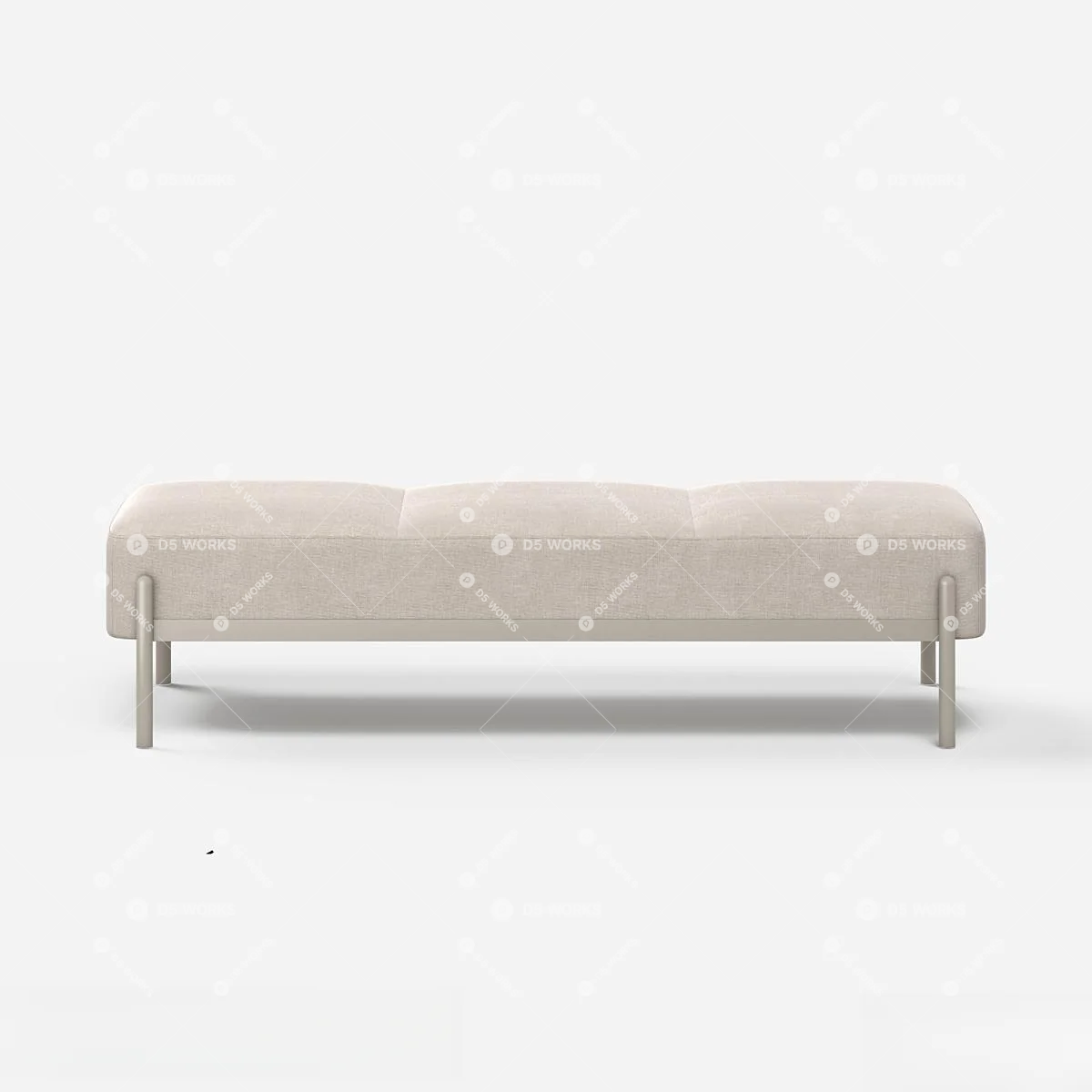 Sofa Stool 3d model thumbnail 2