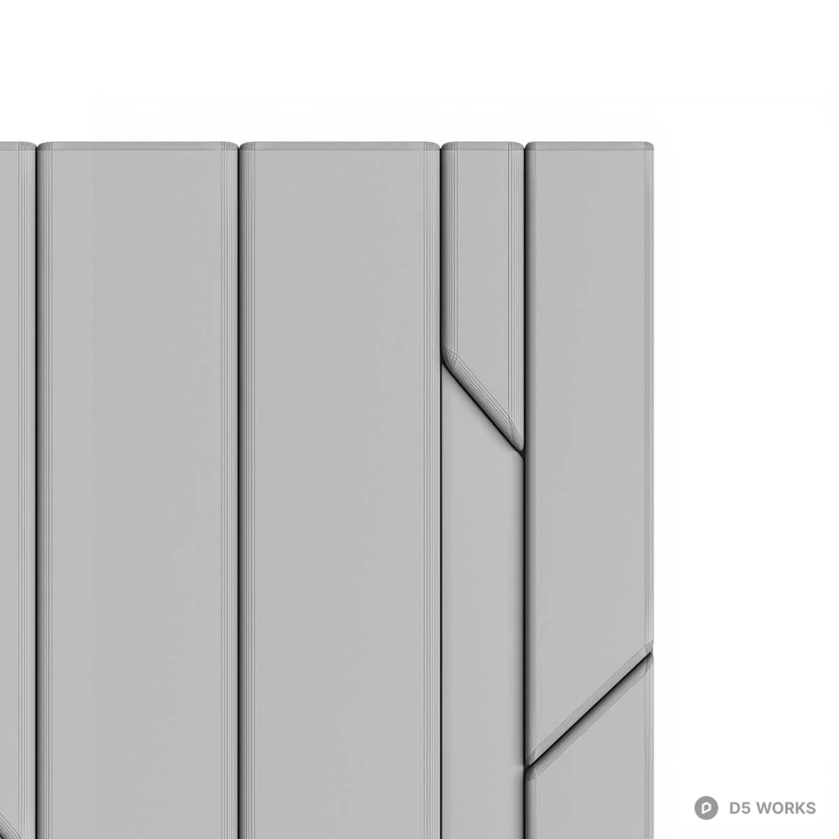 Geometric Black Paneling 3d model thumbnail 3