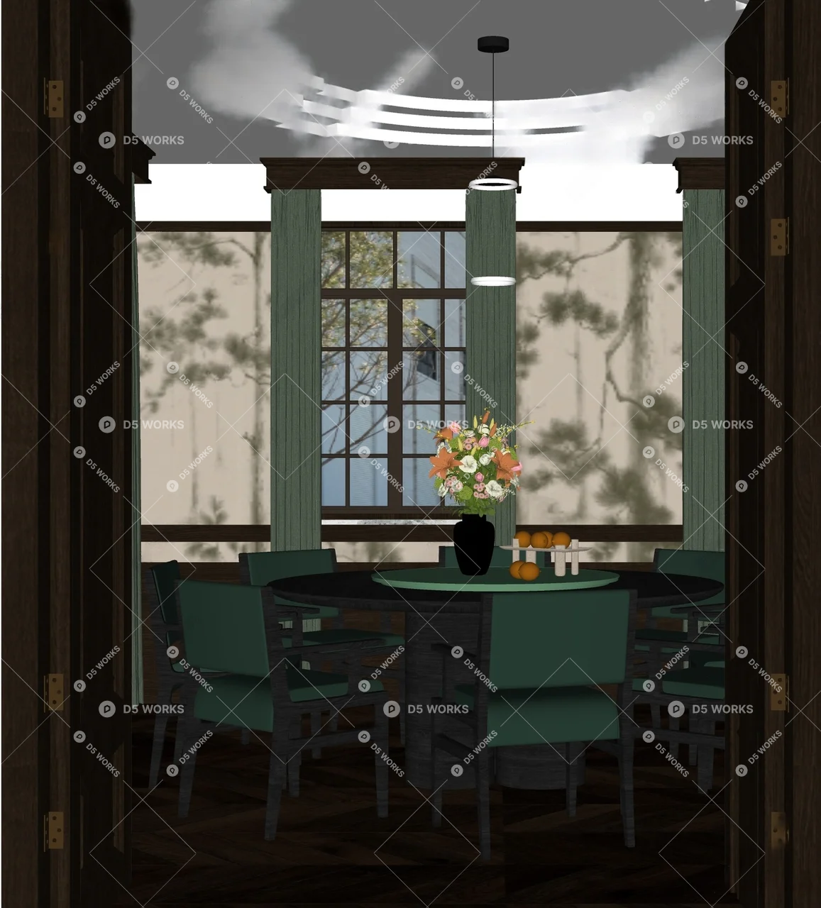 Private Dining Room 3d model thumbnail 2