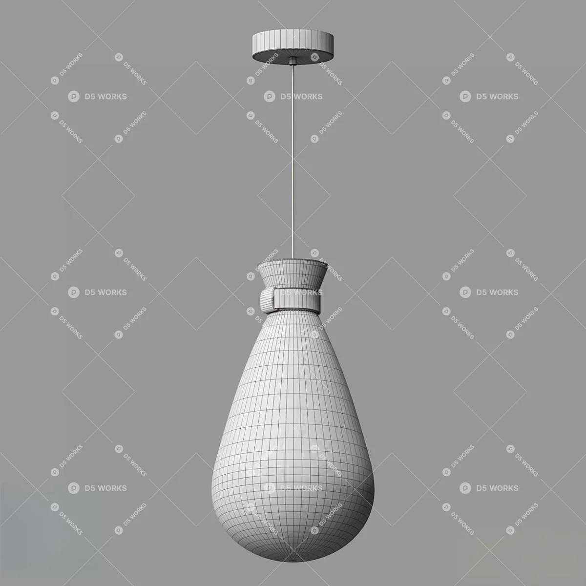 Modern Pendant Light 3d model thumbnail 2