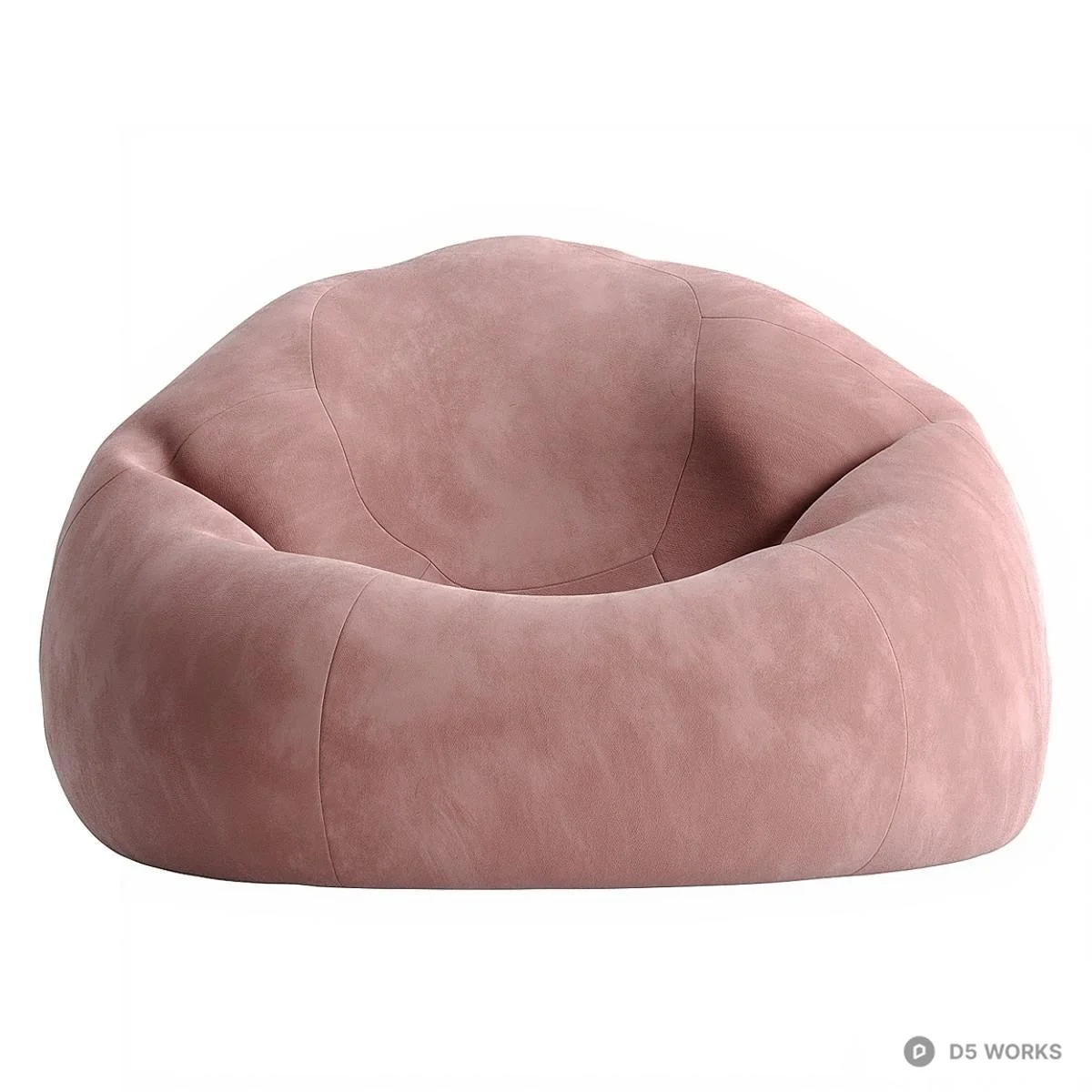 Velvet Lazy Sofa 3d model thumbnail 2