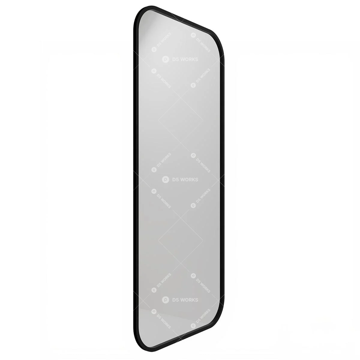 Minimalist Black Frame Decorative Mirror 3d model thumbnail 2
