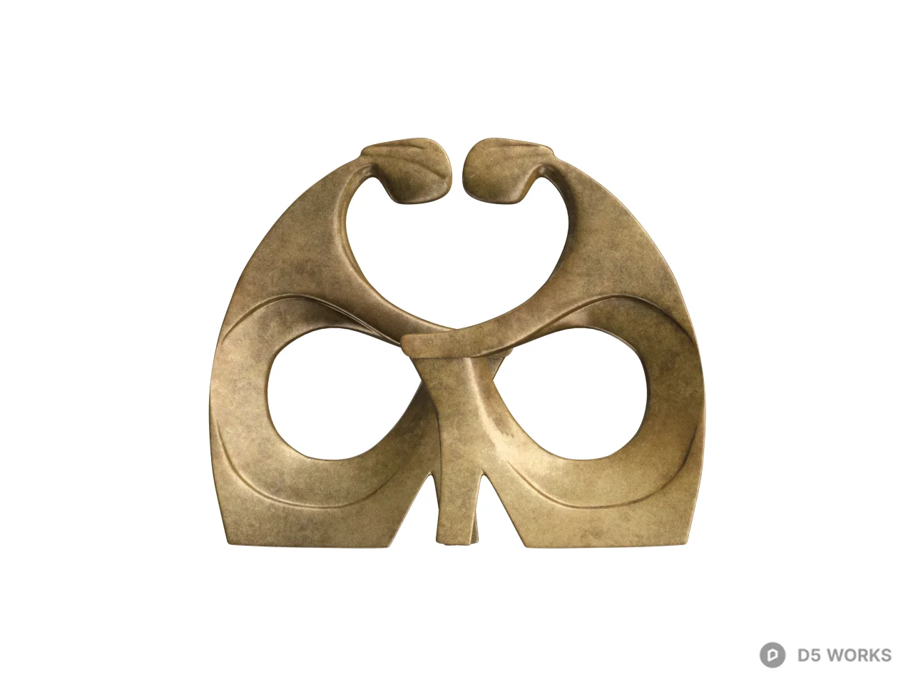 Abstract Sculptural Decorative Pair 3d model thumbnail 2
