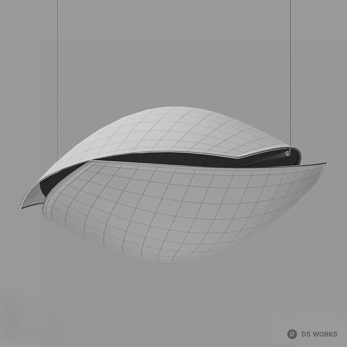 Organic Form Pendant Light 3d model thumbnail 2