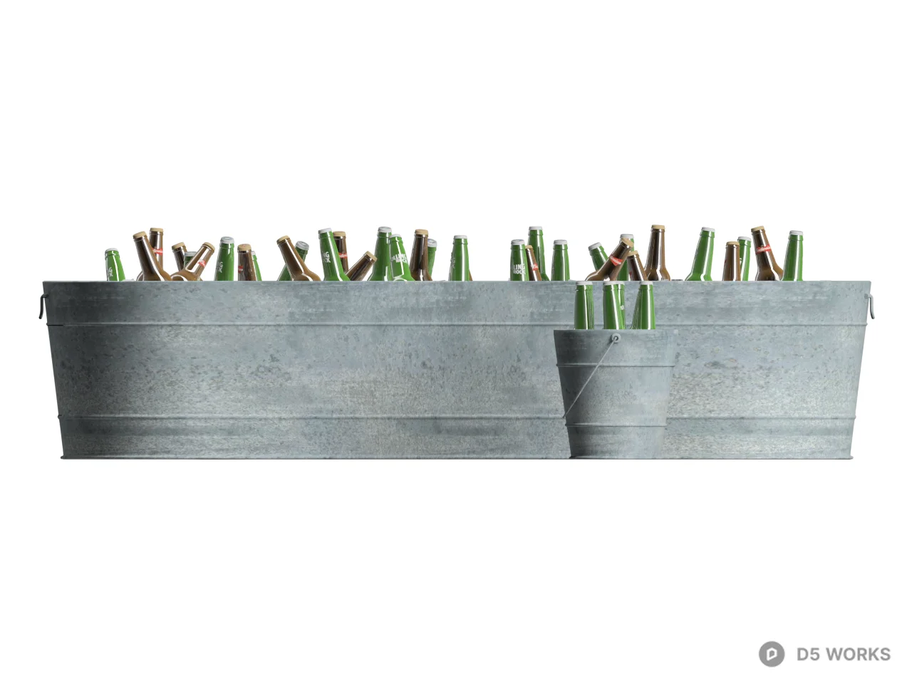 Minimalist Cactus Arrangement 3d model thumbnail 2