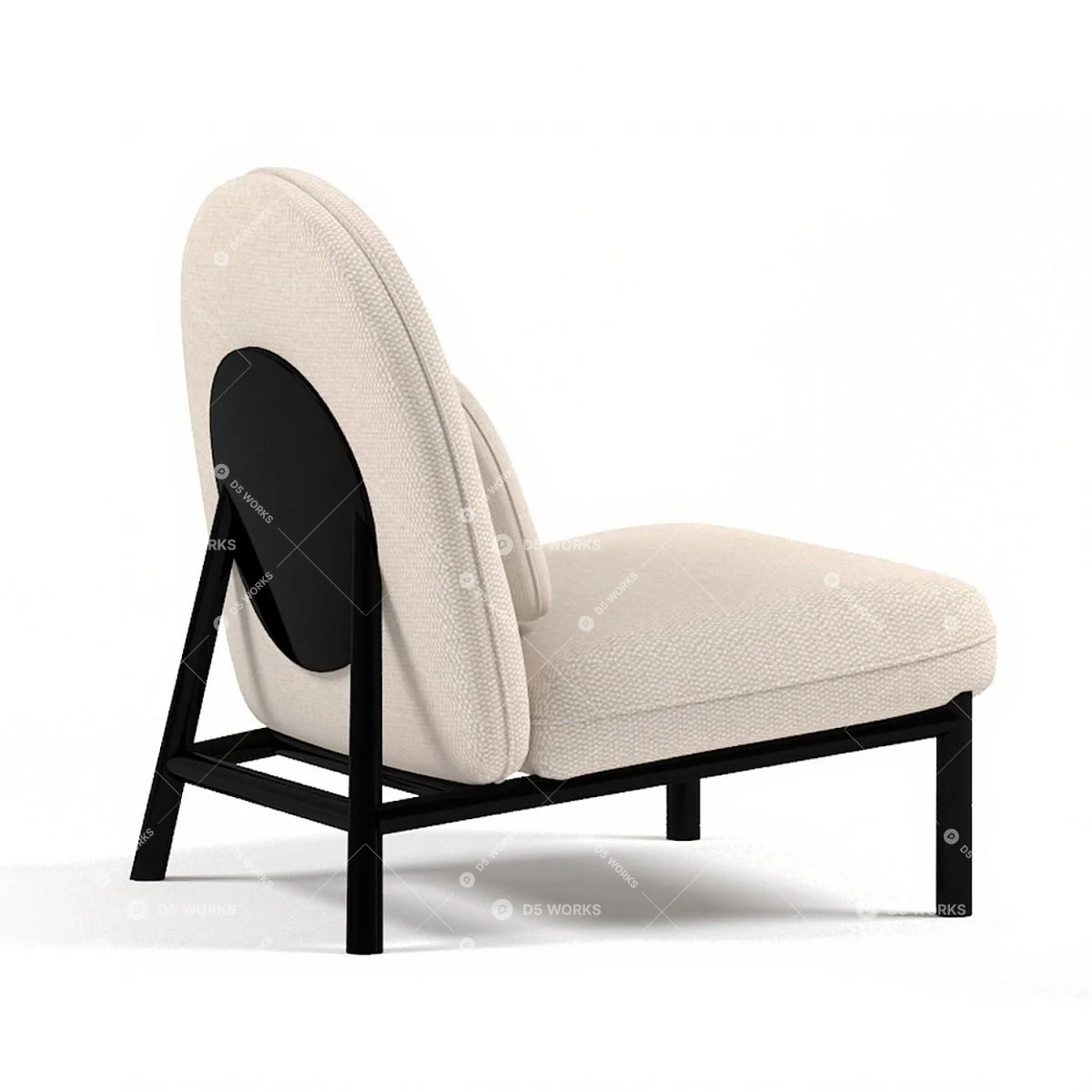 Contemporary Armchair 3d model thumbnail 2