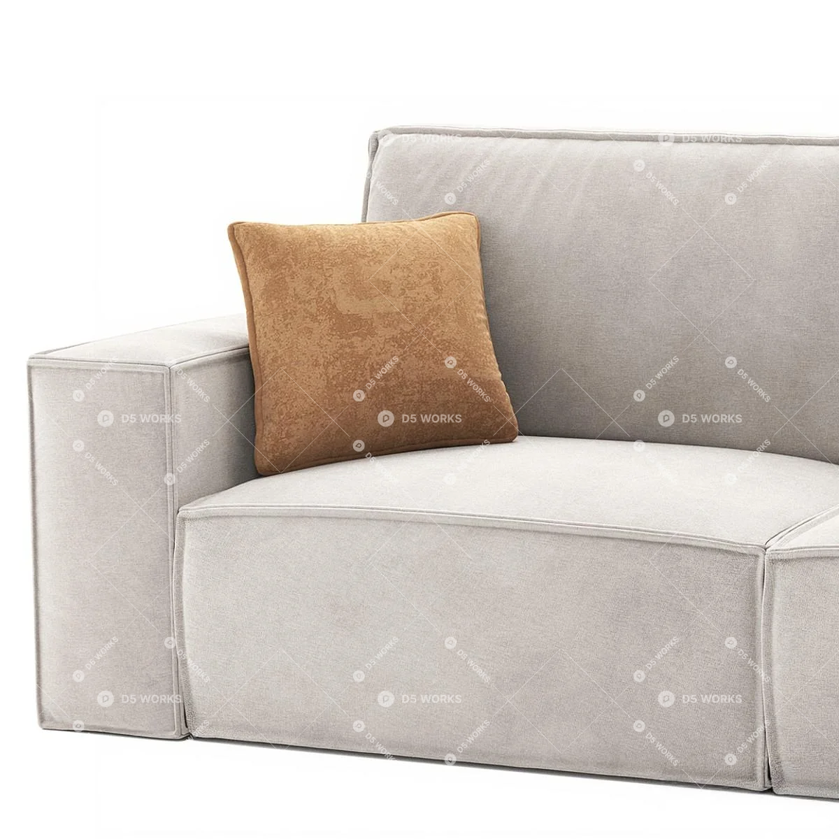 Contemporary Two-seater Sofa 3d model thumbnail 3