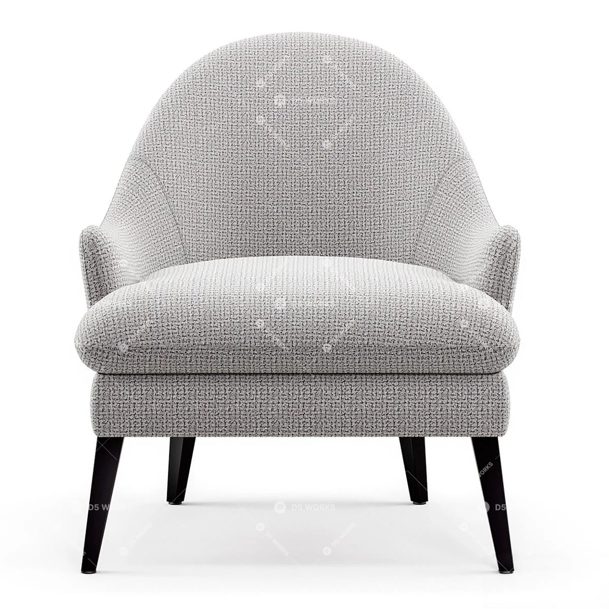 Contemporary Armchair 3d model thumbnail 2