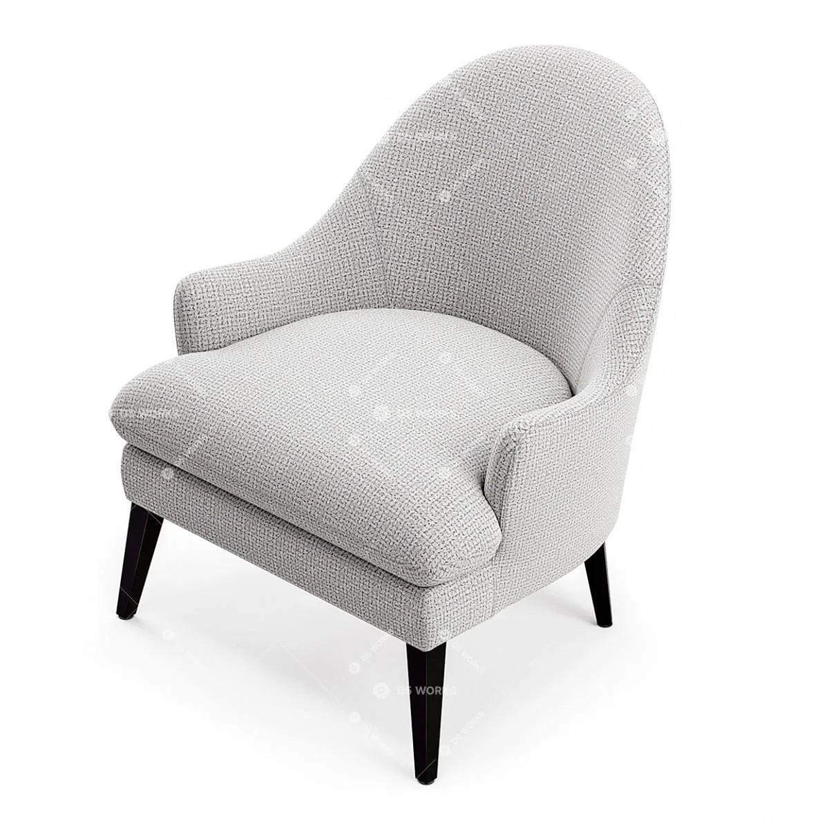Contemporary Armchair 3d model thumbnail 3