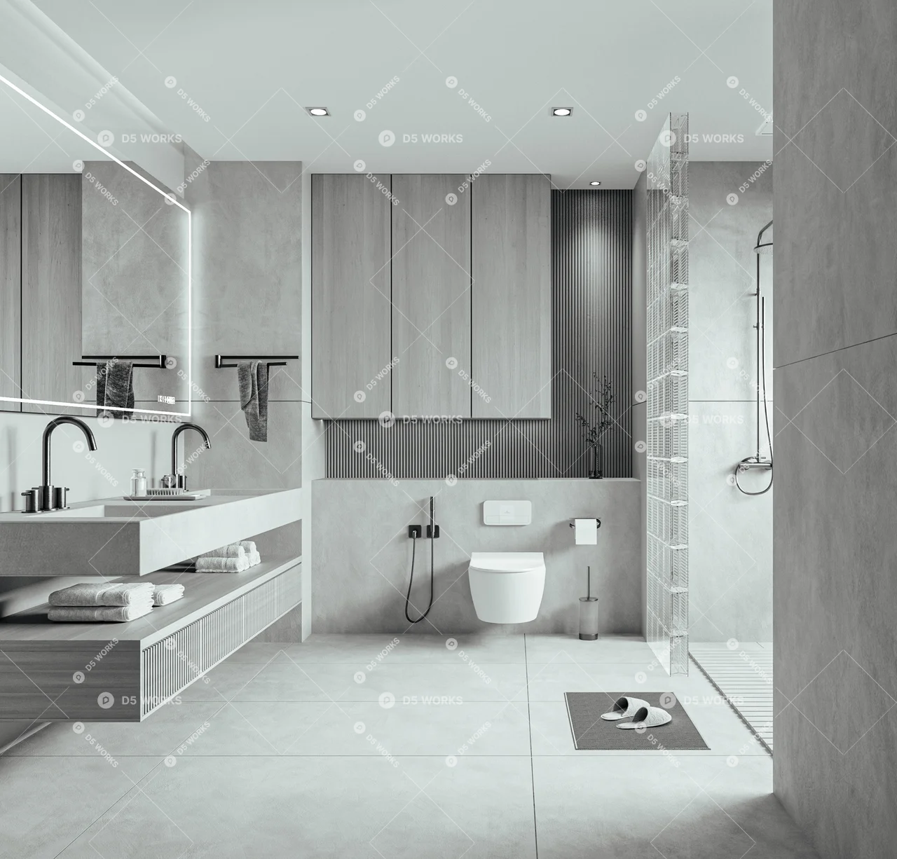 Bathroom 3d model thumbnail 2