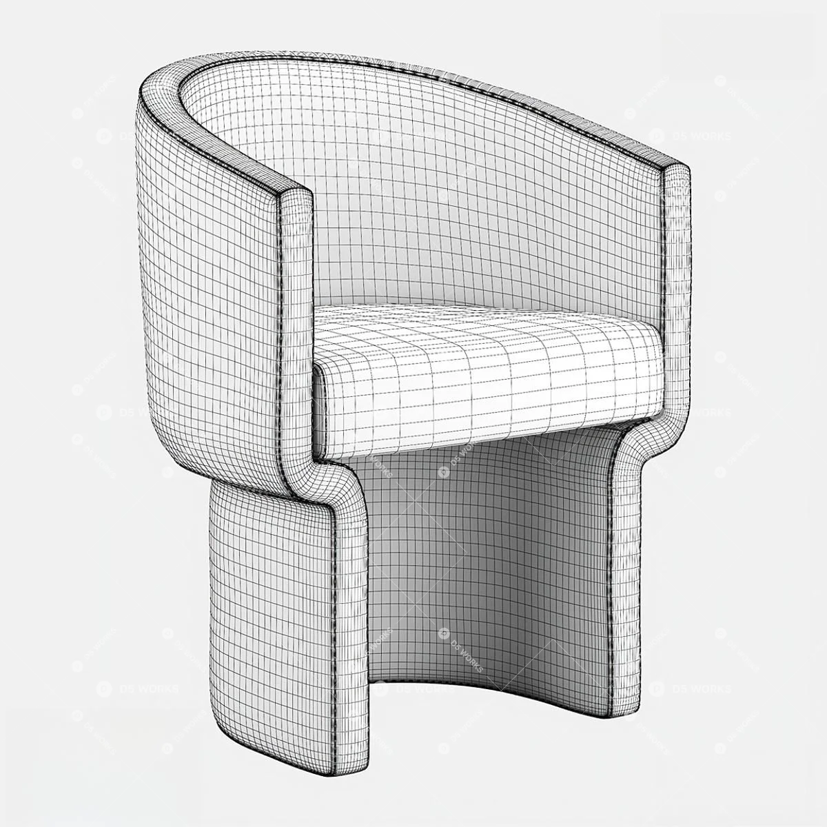 Contemporary Lounge Chair 3d model thumbnail 2
