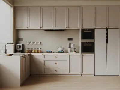 Modern Closed Kitchen