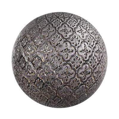 Baroque carved metal plates