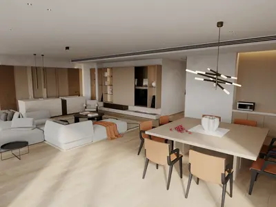 Organic Modern Living & Dining Room