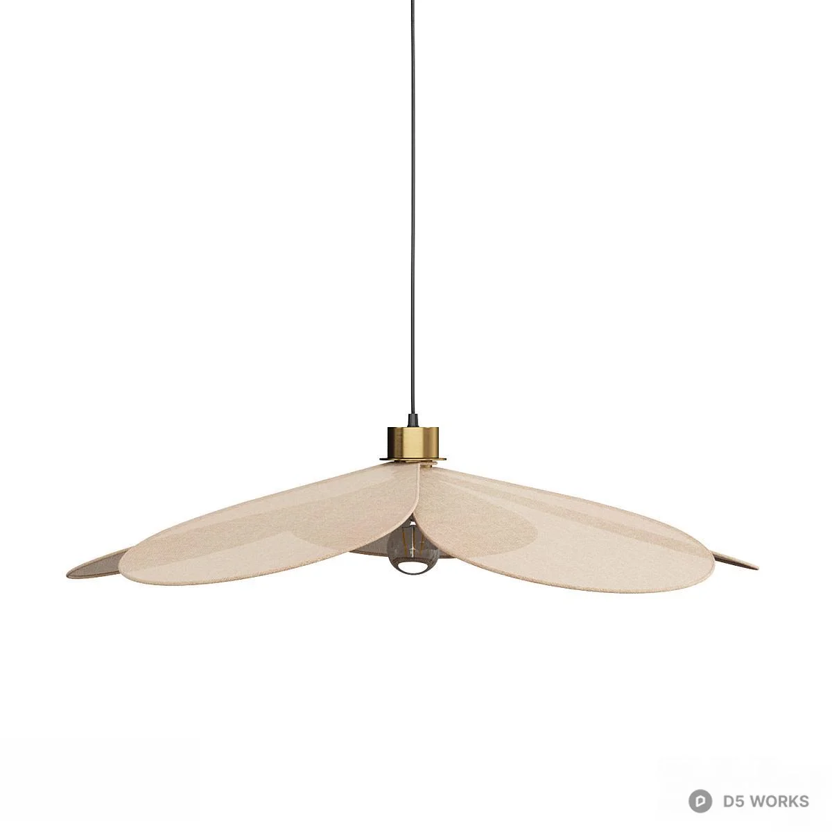 Petals Shaped Pendant Light 3d model - Image 1