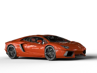 Orange Sports Car 3d model
