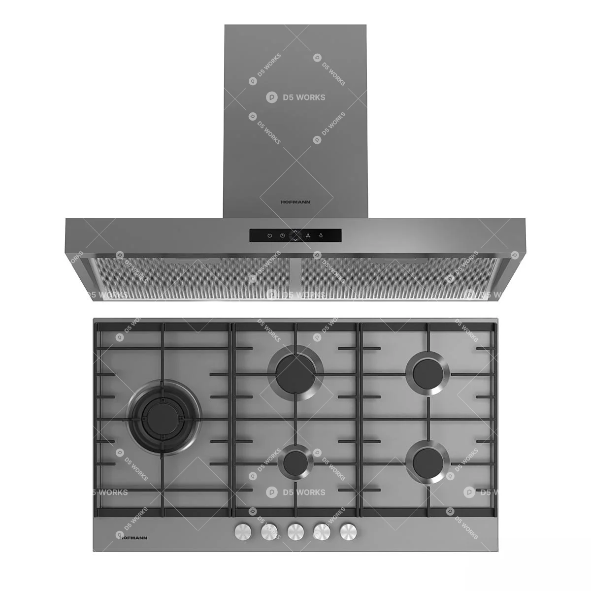 Home appliance combination 3d model thumbnail 2