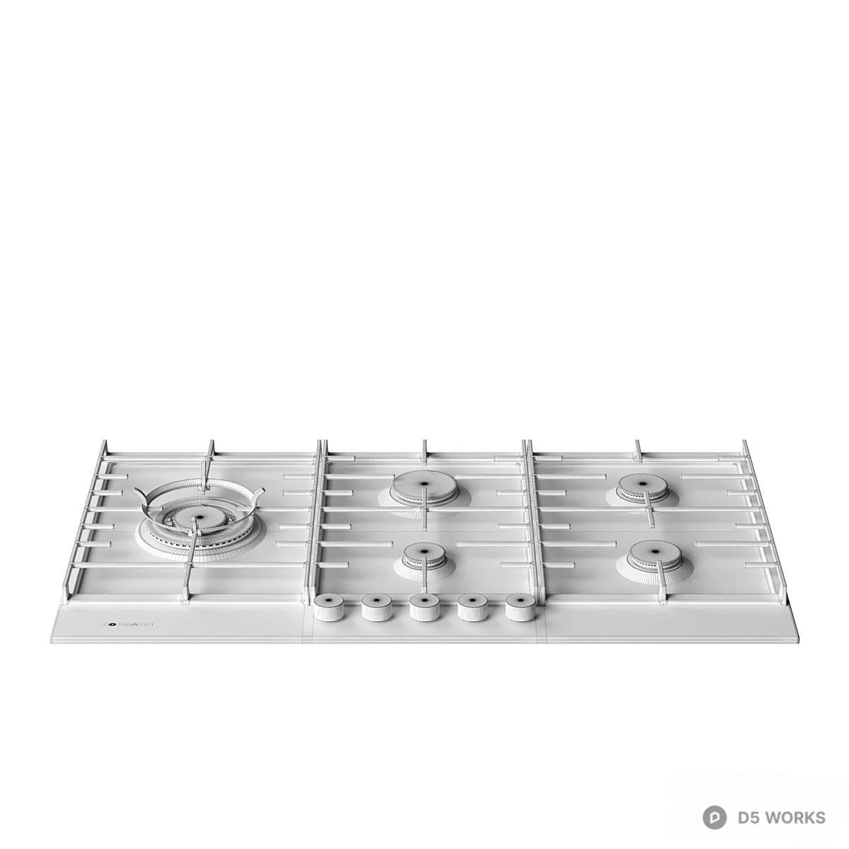 Stainless Steel Kitchen Appliance Set 3d model thumbnail 7