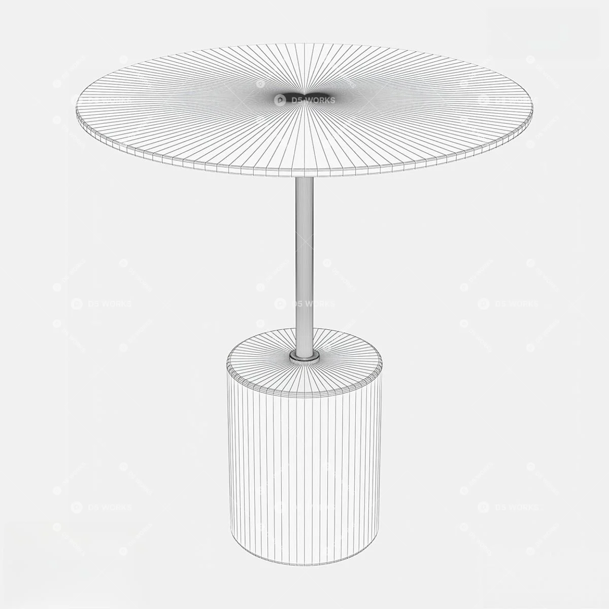 Modern End Table 3d model thumbnail 2
