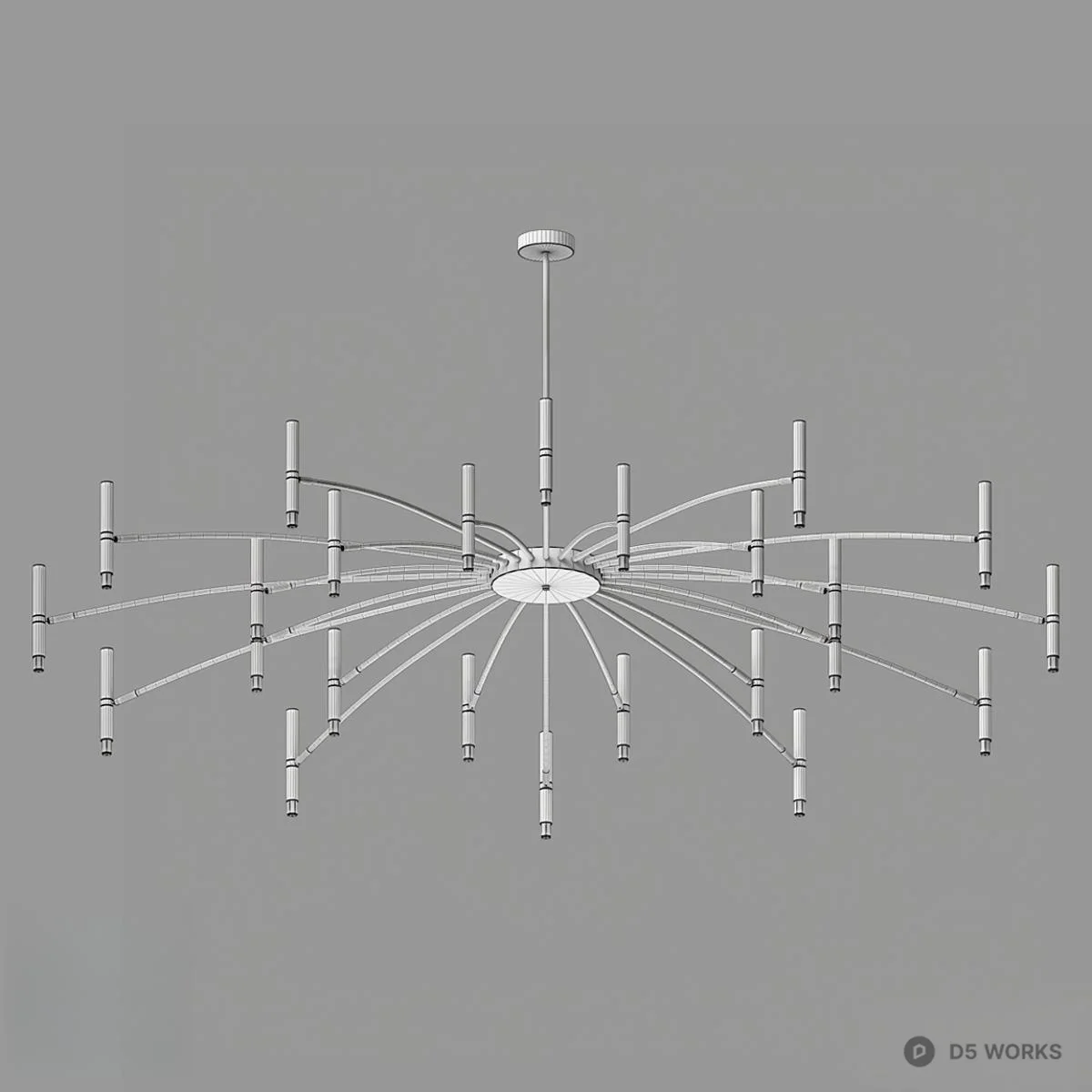 Spiderweb Modern Chandelier 3d model thumbnail 2