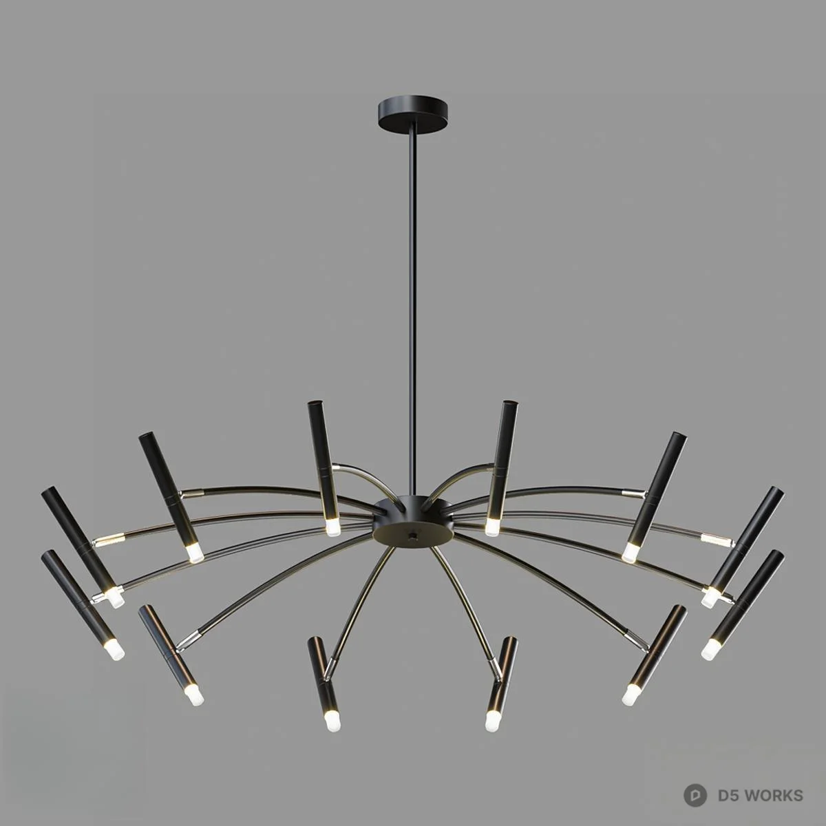 Spiderweb Modern Chandelier 3d model thumbnail 4