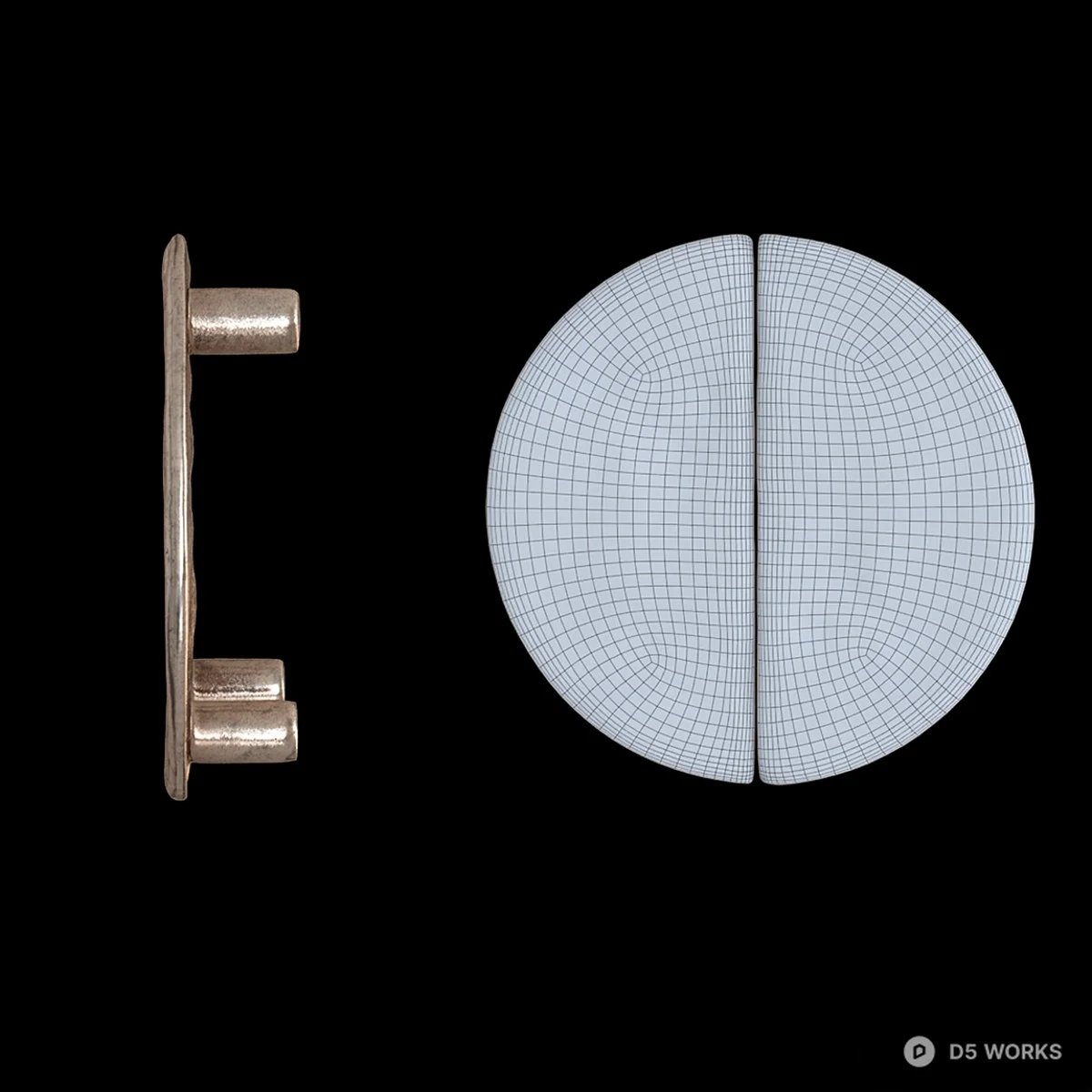 Metallic Circular Wall Ornament 3d model thumbnail 2