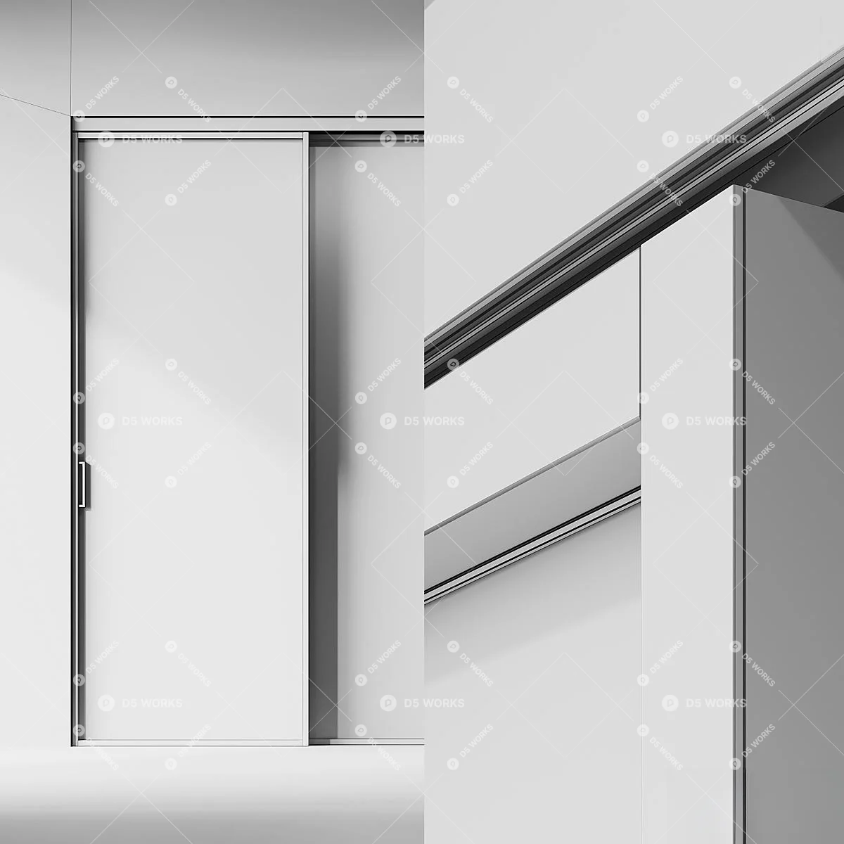 Sliding Door 3d model thumbnail 5
