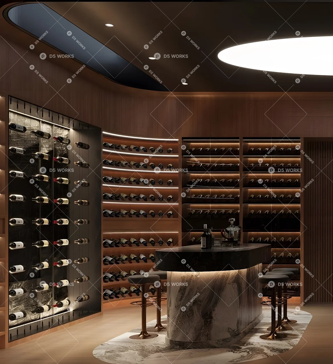 Modern Wine Cellar 3d model thumbnail 3