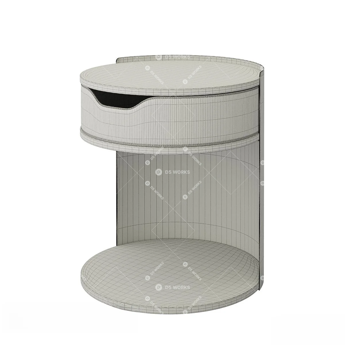 Modern Bedside table 3d model thumbnail 4
