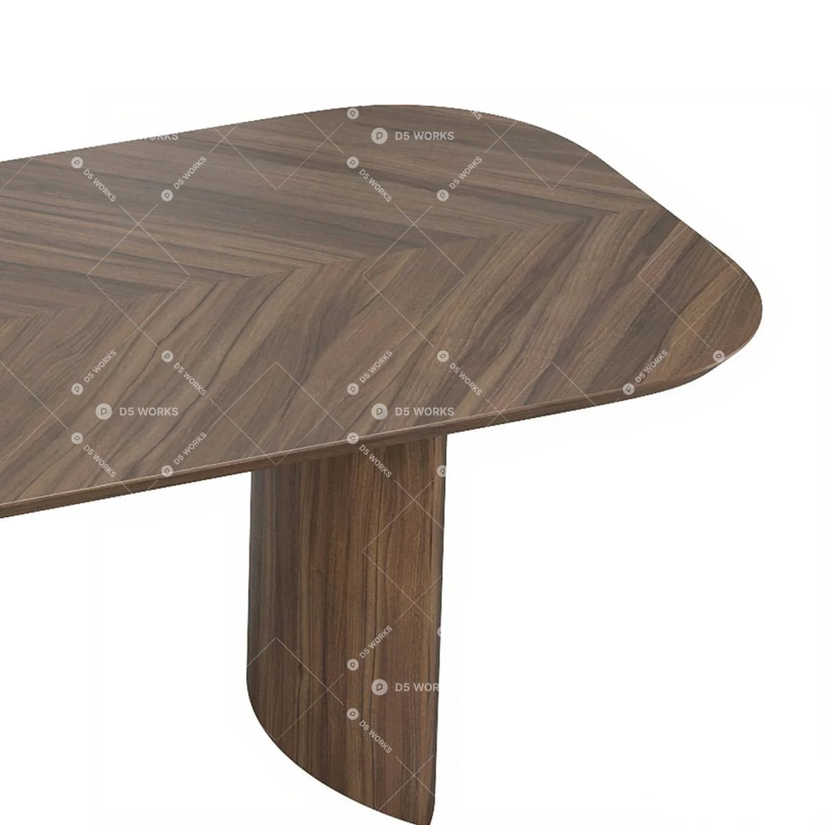 Modern Dining Table 3d model thumbnail 2
