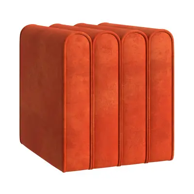 Velvet Tufted Cube Stool 3d model