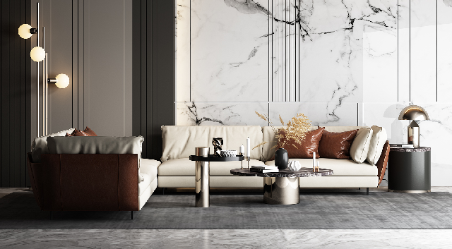 Modern Sofa & Side Table Set