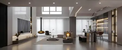 Modern Villa Living Room 3d model