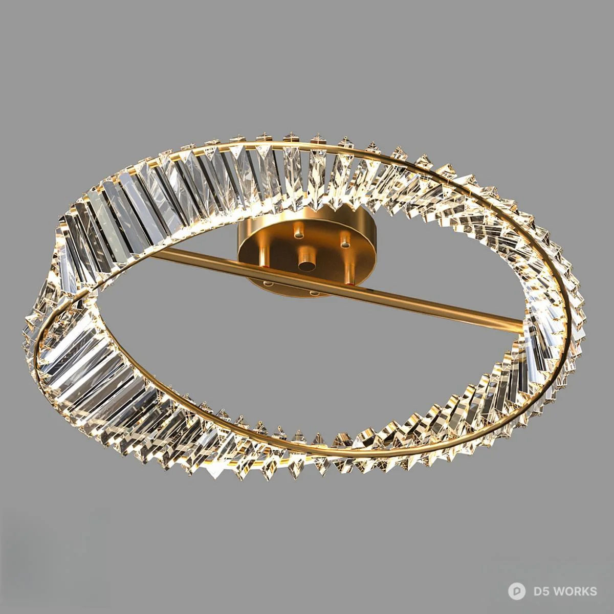 Crystal Ring Chandelier 3d model - Image 1