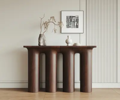 Sculptural Leg Wooden Side Table 3d model