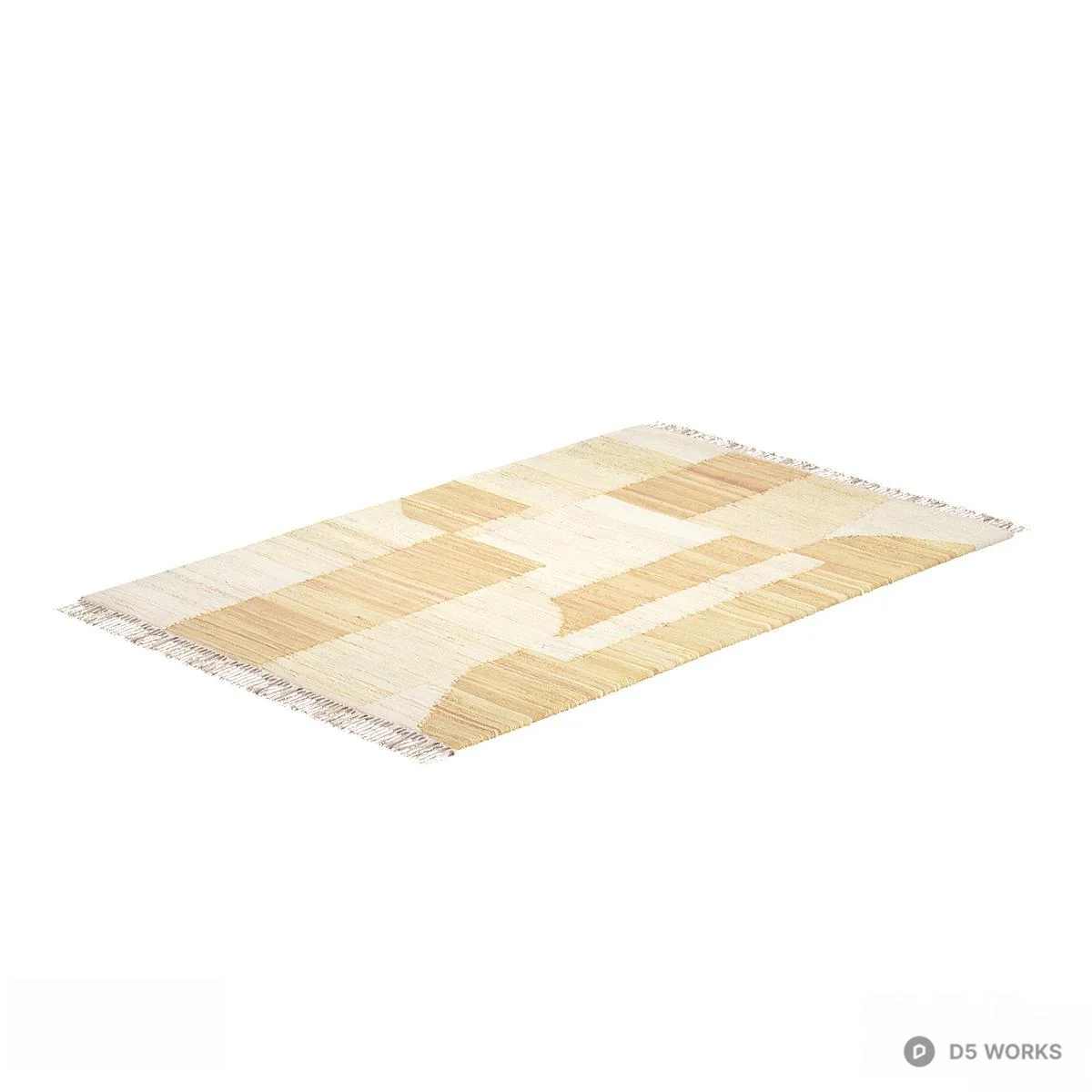 Abstract Geometric Woven Rug 3d model thumbnail 2