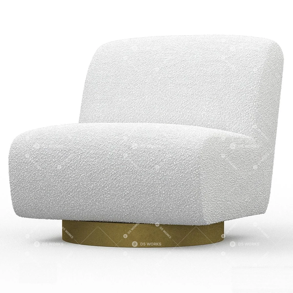 Contemporary Armchair 3d model thumbnail 2