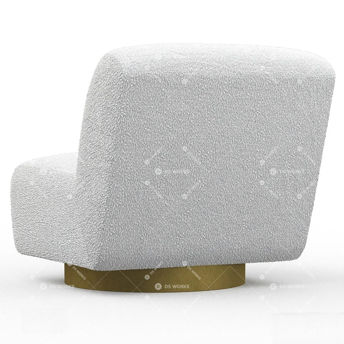 Contemporary Armchair 3d model thumbnail 3