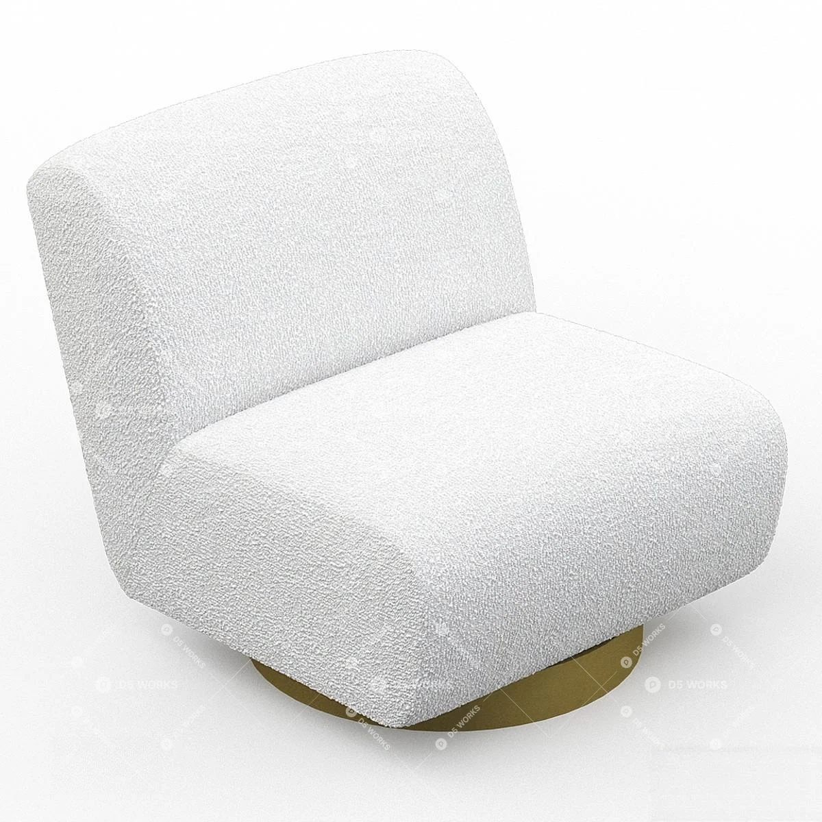 Contemporary Armchair 3d model thumbnail 4