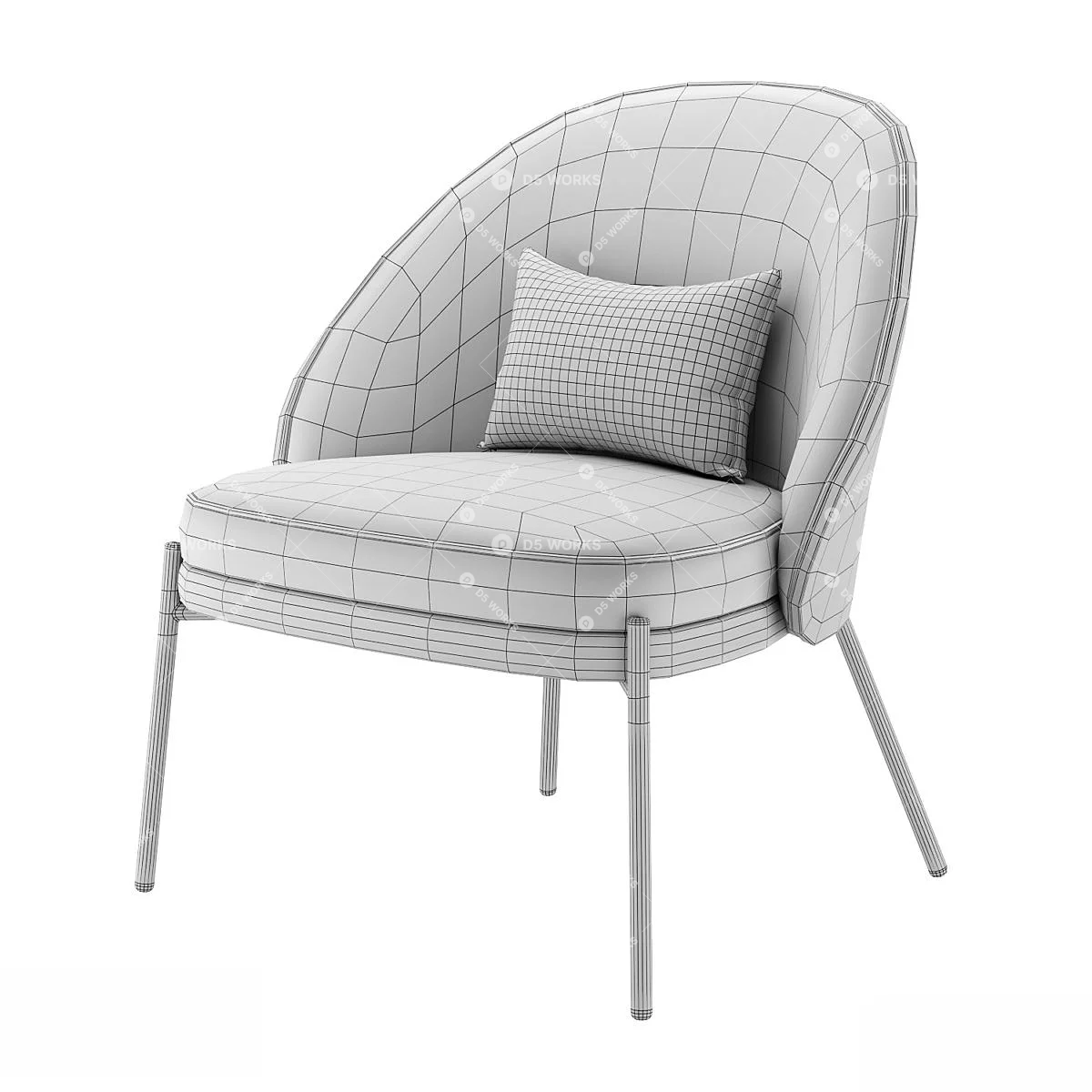 Lounge Chair 3d model thumbnail 3